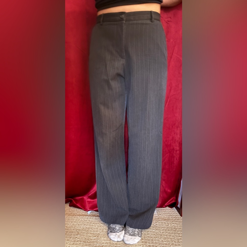 Dressbarn Black Pinstripe Dress Pants